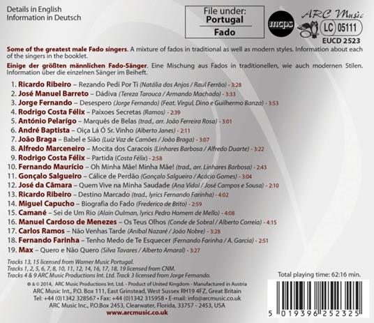Male Voices of Fado - CD Audio - 2