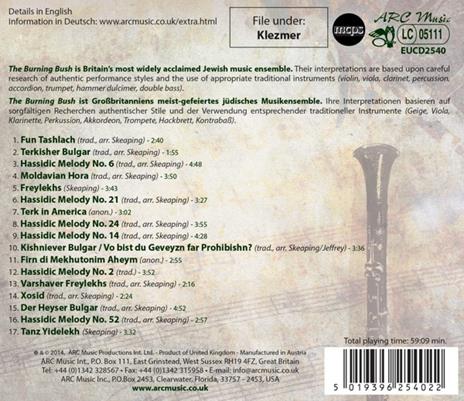 Klezmer and Hassidic Music - CD Audio di Burning Bush - 2