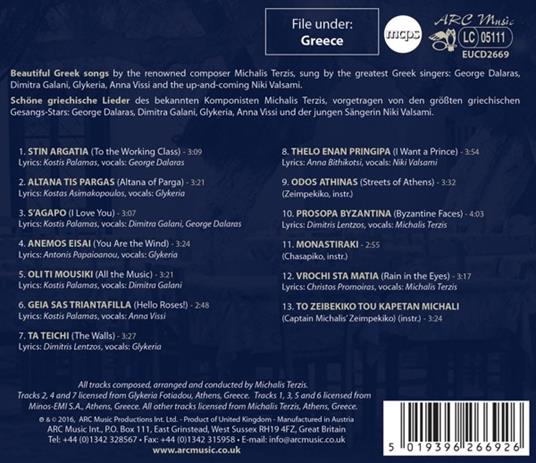 Best Greek Songs - CD Audio di Michalis Terzis - 2