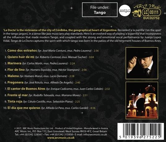 Tango de la Docta - CD Audio di Juanjo Lopez Vidal - 2