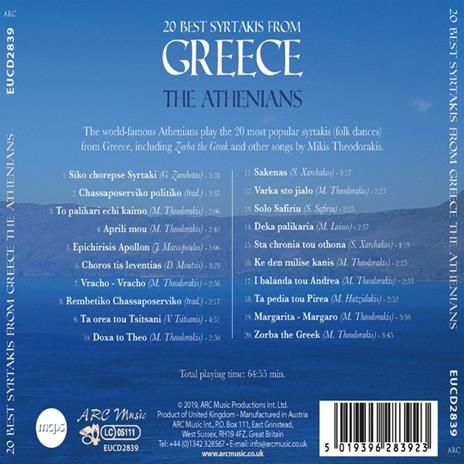 20 Best Syrtakis from Greece - CD Audio di Athenians - 2