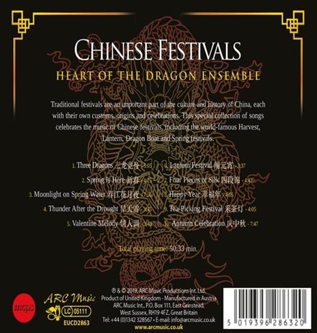 Chinese Festivals Music - CD Audio di Heart of the Dragon - 2