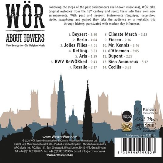 About Towers. New Energy for Old Belgian Music - CD Audio di Wör - 2