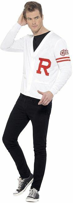 Smiffys Grease Rydell Prep Costume White With Sweater Vest
