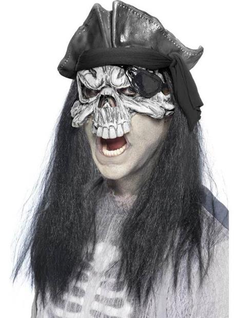 Maschera Pirata Zombi Mezzo Viso - 2