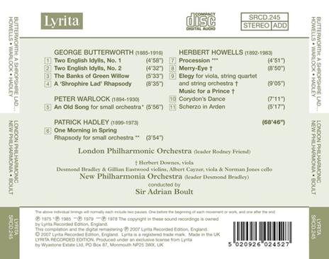 Conducts Butterworth... - CD Audio di Sir Adrian Boult,George Butterworth - 2