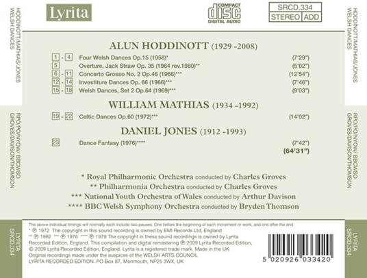Welsh Dances - CD Audio di Royal Philharmonic Orchestra - 2