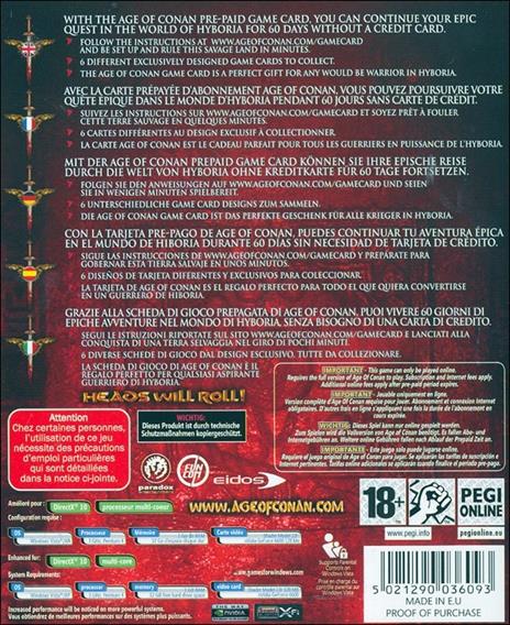 Age of Conan: Hyborian Adventures Lifetime Cards - 2