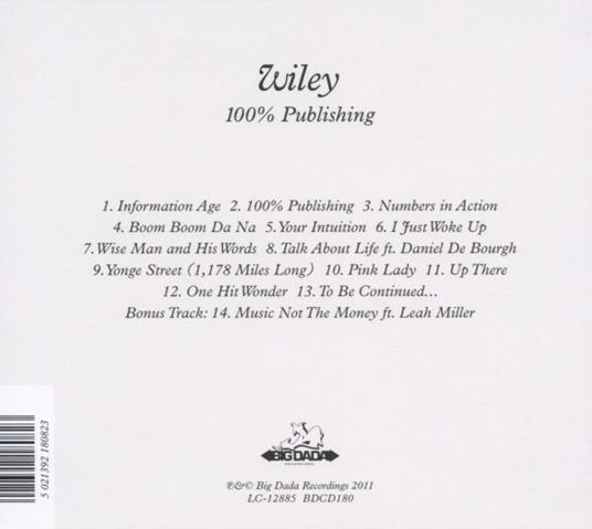 100 % Publishing - CD Audio di Wiley - 2