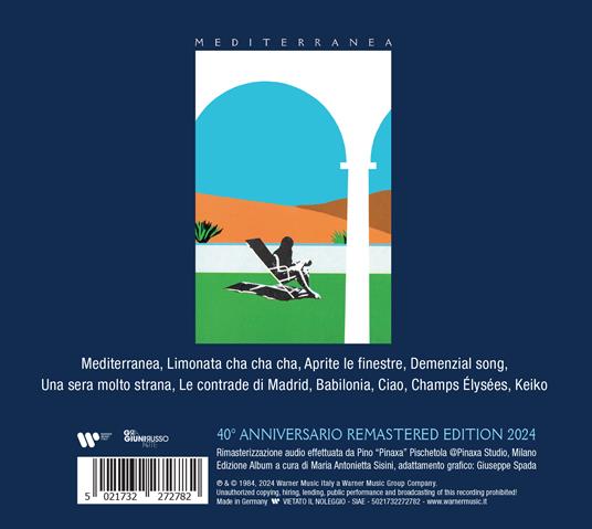 Mediterranea (40° Anniversario Limited Edition) - CD Audio di Giuni Russo - 3