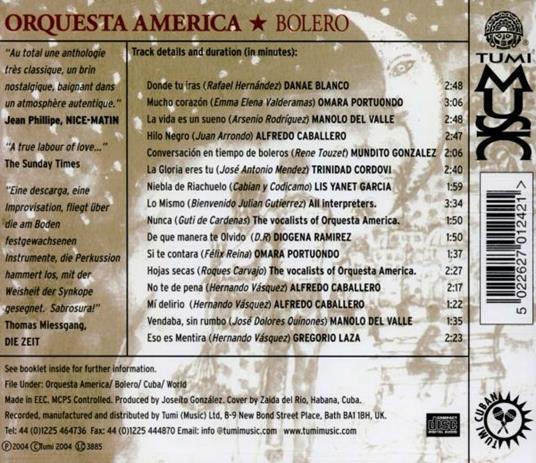 Bolero - CD Audio di Orquesta America - 2