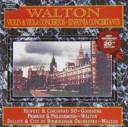 Concerto per violino - Concerto per viola - Sinfonia concertante - CD Audio di Jascha Heifetz,William Walton,William Primrose