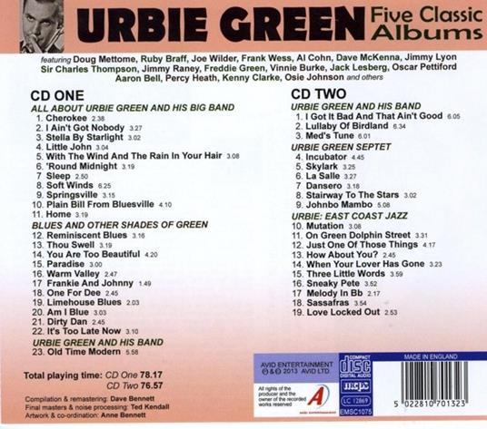 Four Classic Albums - CD Audio di Urbie Green - 2