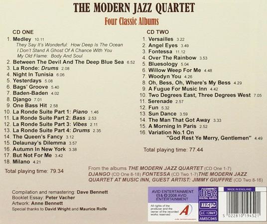 Four Classic Albums - CD Audio di Modern Jazz Quartet - 2
