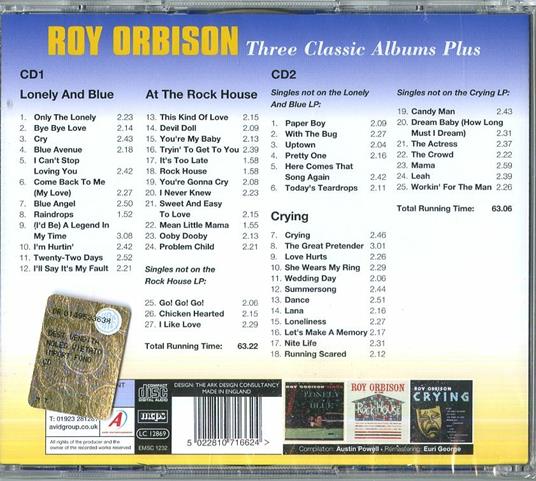 Three Classic Albums Plus - CD Audio di Roy Orbison - 2