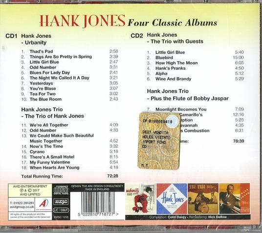 Four Classic Albums - CD Audio di Hank Jones - 2
