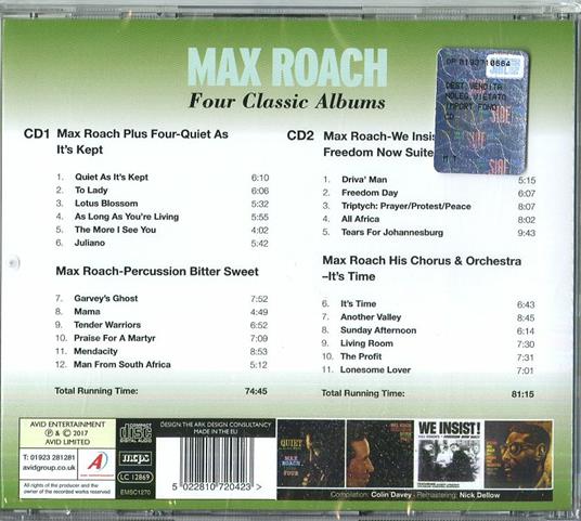 Four Classic Albums - CD Audio di Max Roach - 2