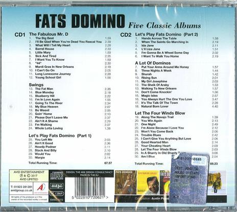 Five Classic Albums - CD Audio di Fats Domino - 2