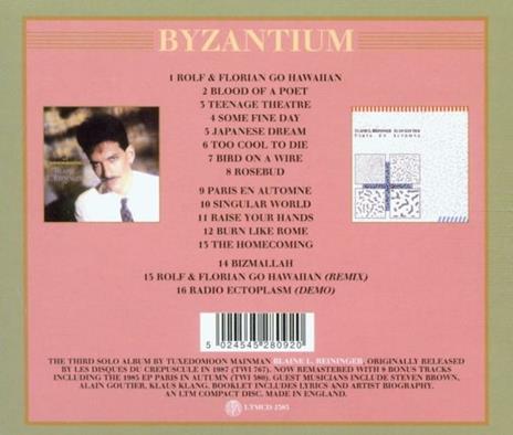 Byzantium - Paris en Automne - CD Audio di Blaine Reininger - 2