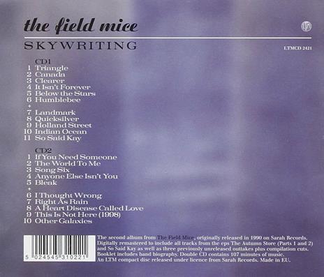 Skywriting + Singles - CD Audio di Field Mice - 2