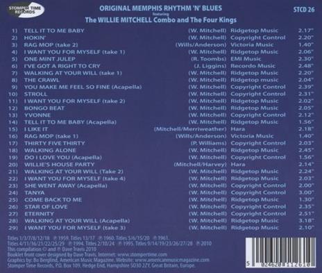 Memphis Rhythm N Blues Sound - CD Audio di Willie Mitchell - 2