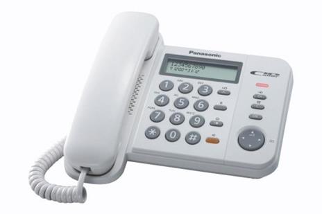 Telefono Fisso Panasonic Kx-Ts580Ex1W Bianco