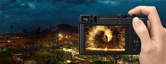 Fotocamera compatta Panasonic Tz70 Lumix WiFi Nero e Silver - 30