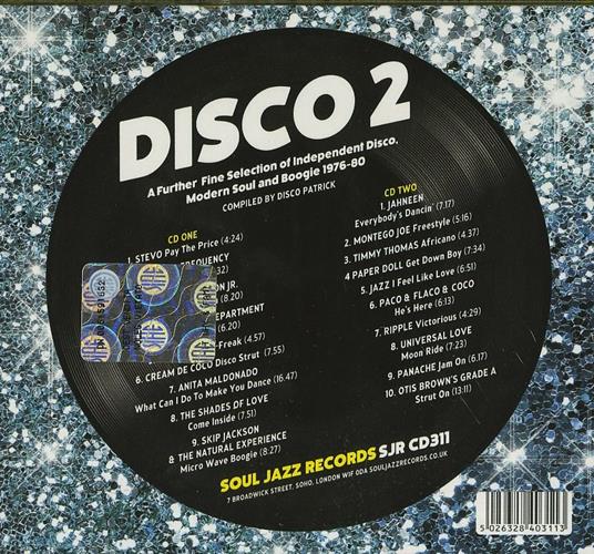 Disco 2. a Further Fine Selection of Independent Disco, Modern Soul & Boogie 1976-80 - CD Audio - 2