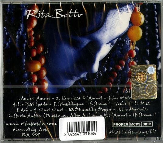 Stranizza d'amuri - CD Audio di Rita Botto - 2