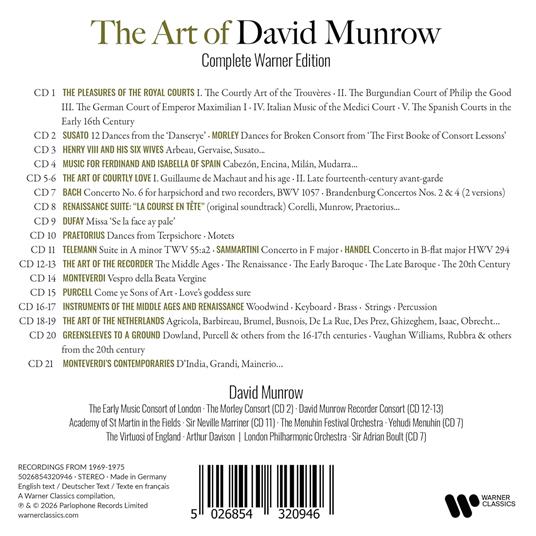 The Complete Warner Edition - CD Audio di David Munrow - 2