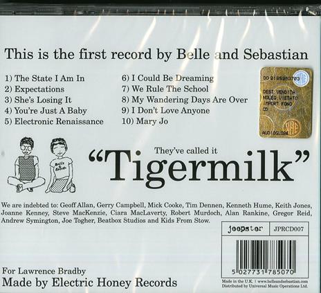 Tigermilk - CD Audio di Belle & Sebastian - 2