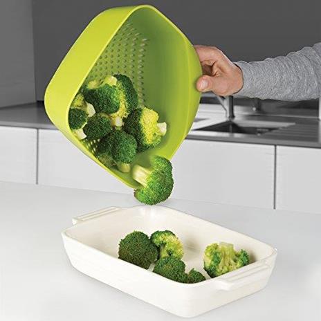 Joseph Joseph Square Colander, medium, plastica, Green, 20.5 x 19.1 x 11.4 cm - 3