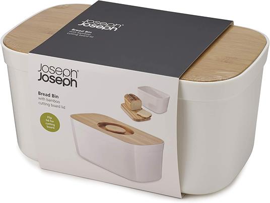 Joseph Joseph Bread Bin contenitore per pane Rettangolare Bianco Bamboo, Plastica - 5