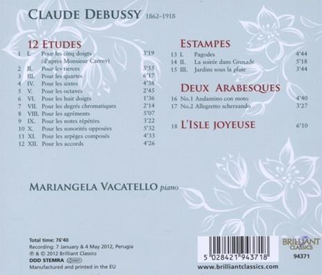 12 Studi - CD Audio di Claude Debussy - 2