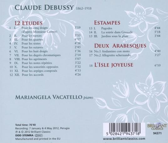 12 Studi - CD Audio di Claude Debussy - 2