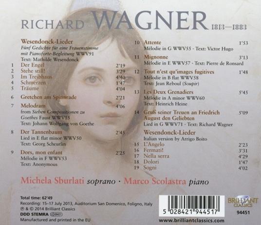 Wesendonck-Lieder - CD Audio di Richard Wagner - 2