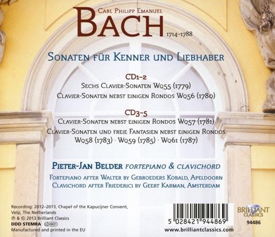 Sonate fur Kenner und Liebhaber - CD Audio di Carl Philipp Emanuel Bach - 2