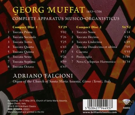 Apparatus Musico-Organisticus - CD Audio di Georg Muffat,Adriano Falcioni - 2