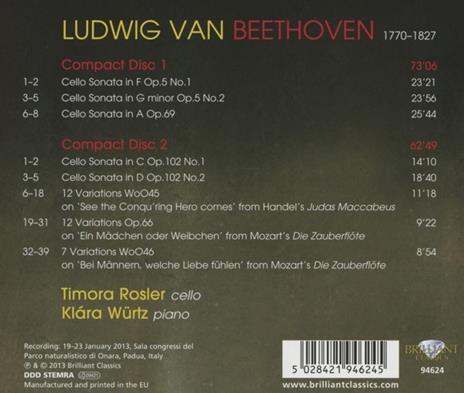 Sonate per violoncello complete - CD Audio di Ludwig van Beethoven - 2