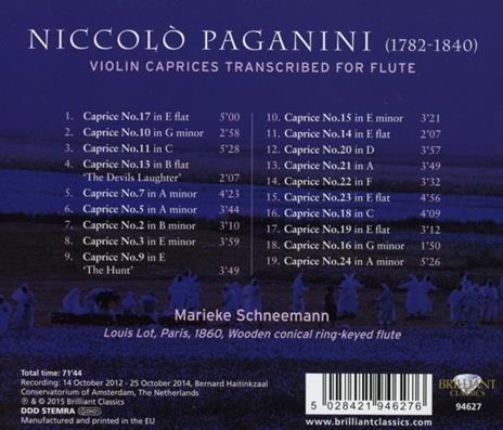 Capricci op.1 (Trascrizione per flauto) - CD Audio di Niccolò Paganini - 2