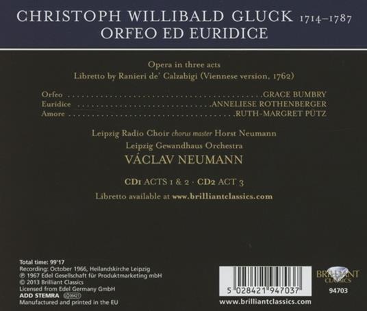 Orfeo ed Euridice - CD Audio di Christoph Willibald Gluck - 2