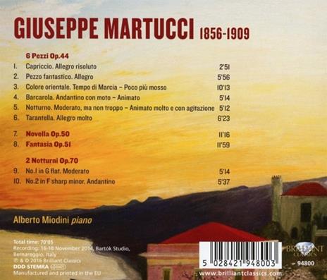 6 pezzi per pianoforte op.44 - Novella - CD Audio di Giuseppe Martucci - 2