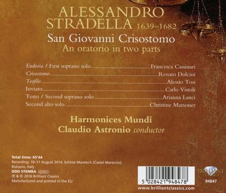 San Giovanni Crisostomo - CD Audio di Alessandro Stradella - 2