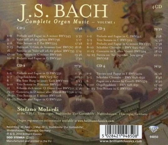 Musica per organo vol.1 - CD Audio di Johann Sebastian Bach - 2