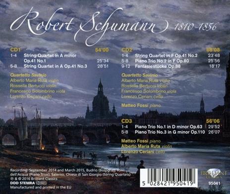 Trii con pianoforte - Quartetti per archi - Phantasiestücke op.88 - CD Audio di Robert Schumann - 2