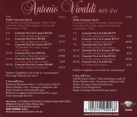 Concerti per violino op.11 e op.12 - CD Audio di Antonio Vivaldi - 3