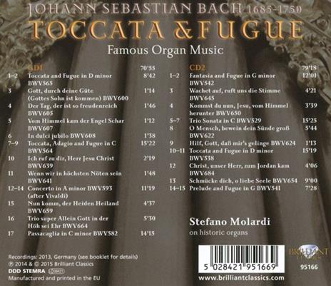 Toccata & Fugue - Famous - CD Audio di Johann Sebastian Bach - 2