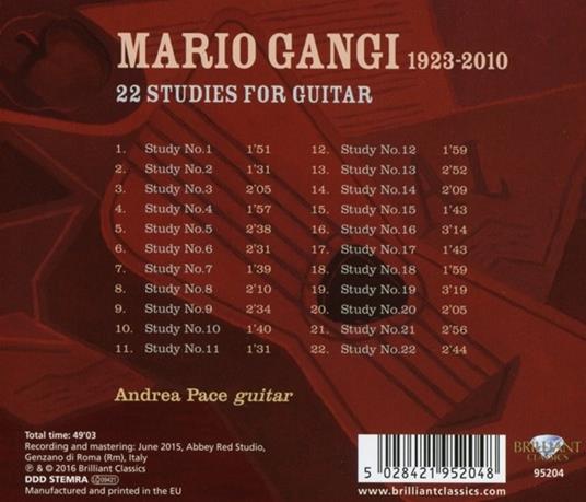 22 studi per chitarra - CD Audio di Mario Gangi - 2