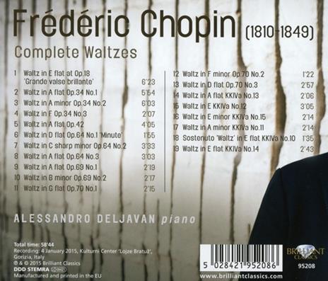 Valzer (Integrale) - CD Audio di Frederic Chopin,Alessandro Deljavan - 2