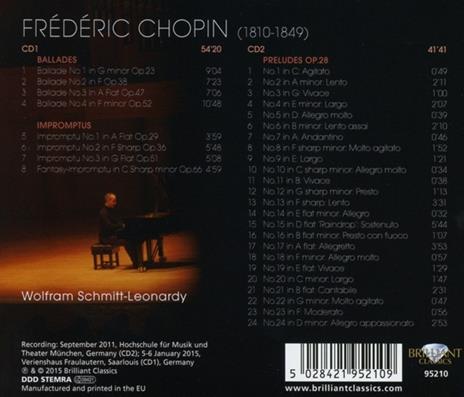 Ballate - Improvvisi - Preludi op.28 - CD Audio di Frederic Chopin - 2